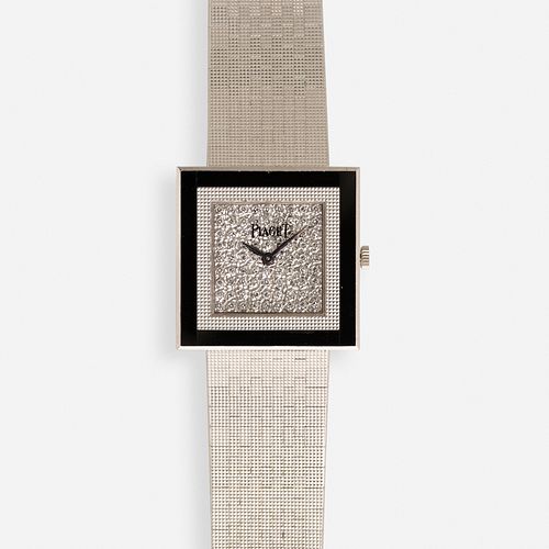 Piaget, White gold, black onyx, and diamond watch, Ref. 9200C4