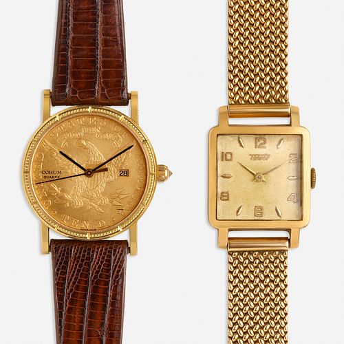 Corum wristwatch and Tudor wristwatch