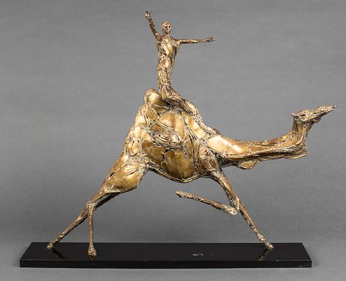 Luise Kaish “Figure Riding Camel” Bronze, 1957