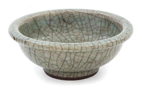 A Ge-Type Porcelain Bowl Diameter 4 1/2 inches.