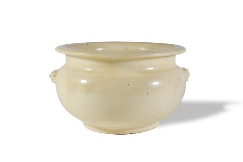 Chinese White Glazed Censer, 17-18th Century