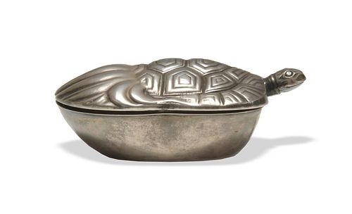 Japanese Sterling Silver Bonbonniere Turtle