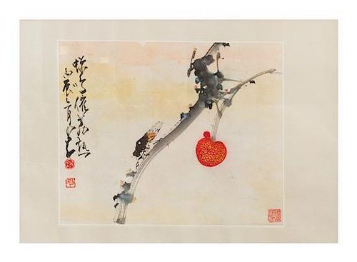 * Zhao Shao'ang, (1905-1998), Cicada and Lychee Branch