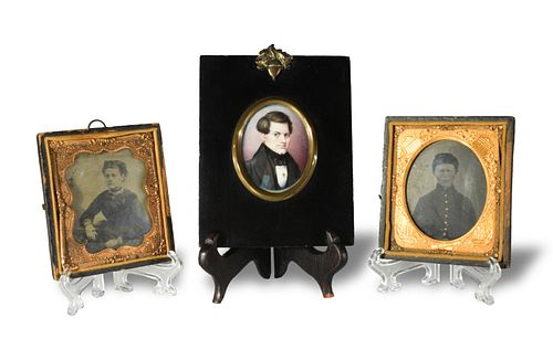 3 Portraits inc. Civil War Tintype and 19th Century