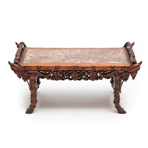 Antique Chines Hand Carved hardwood table