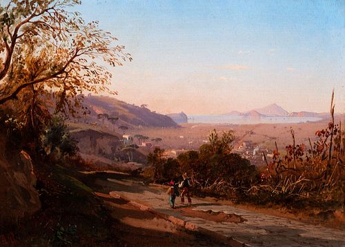 Anton Sminck van Pitloo (Arnhem 1790-Napoli 1837)  - View of the Bagnoli plain