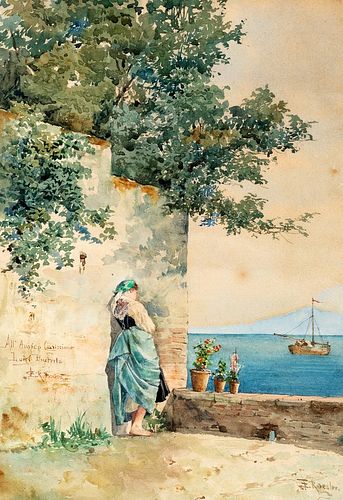 Ettore Roesler Franz (Roma 1845-1907)  - Summer melancholy