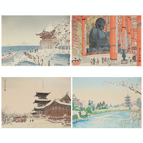 Grp: 4 Eiichi Kotozuka Japanese Woodblock Prints