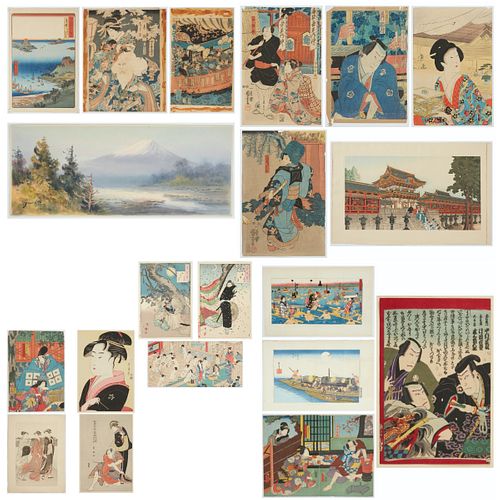 Grp: 20 Japanese Woodblock Prints Hiroshige Yoshitoshi