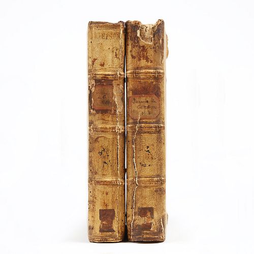 Jean Charlier de Gerson 2 Vol Embossed Vellum ca. 1509