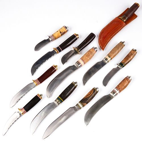Grp: 12 Custom Knives - R.E. Molenaar
