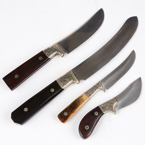 Grp: 4 Robert Molenaar & Kudlas Custom Knives w/ Case