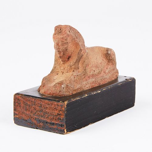 Early Egyptian Ceramic Sphinx Ptolemaic Period