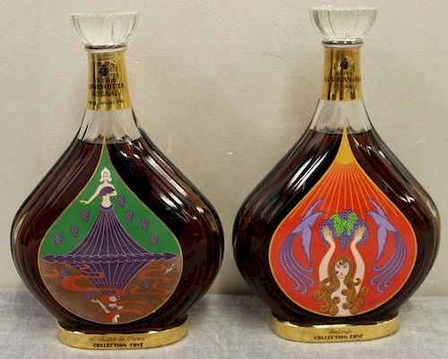 2 Vintage Erte Edition Courvoisier Brandy