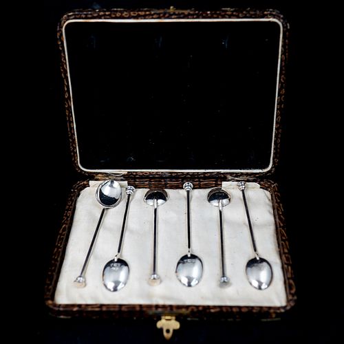 ( 6 Pcs) William Suckling Ltd Sterling Silver Tea Spoons