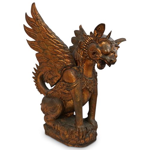 Large Antique Chinese Dragon Sculpture