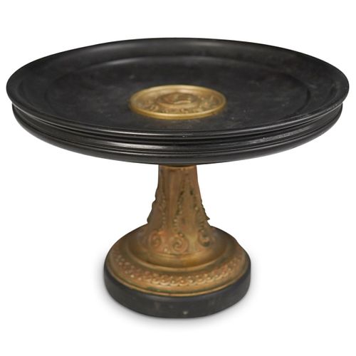 Antique French Neo Classic Bronze & Marble Tazza