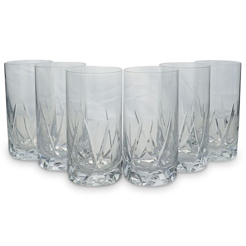 6 Souvigny France Crystal Glasses