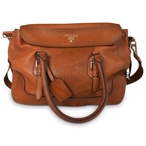 Prada Brown Leather Designer Bag