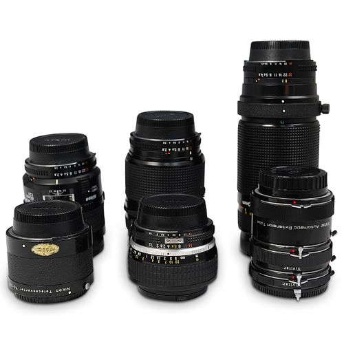 Lot of Six Nikon Nikkor Lenses