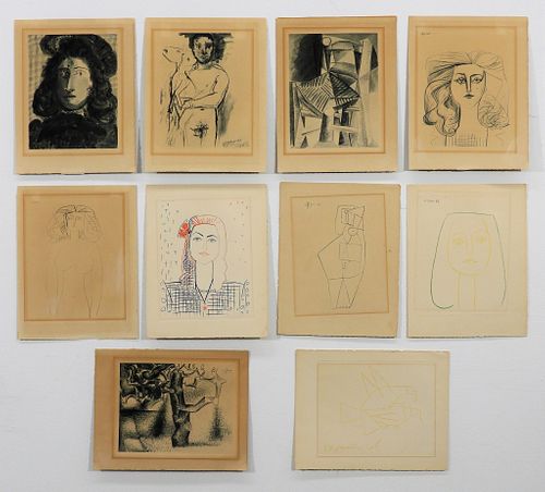 10 Pablo Picasso Dessins Drawings Lithograph Group