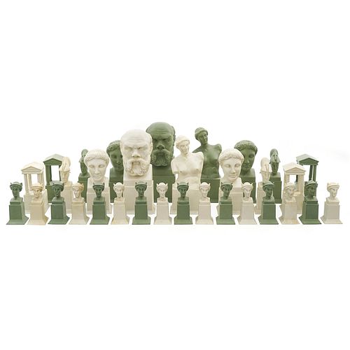  Classical Revival Parian Chess Set c1880 Attributed Austrian, courtesy of Jeffrey Lawrence