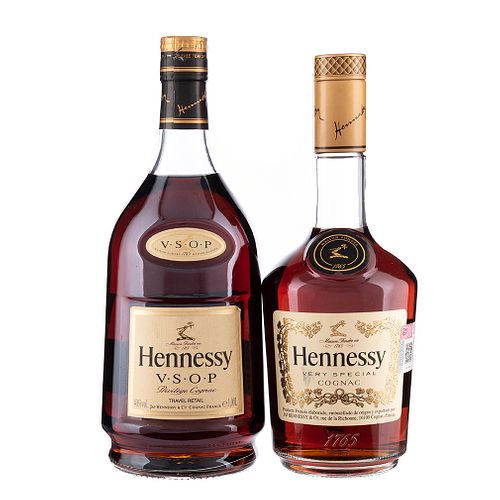 Hennessy. V.S.O.P. y V.S. Cognac. France. En presentación de 1 lts y 750 ml.
