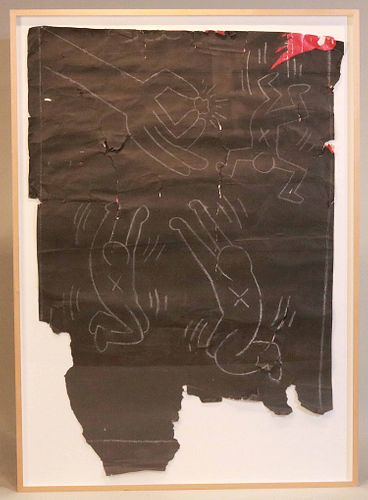 Keith Haring Subway Chalk Drawing