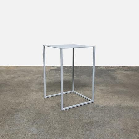 Gray Steel Side Table