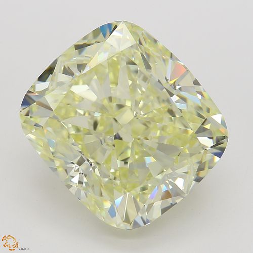 7.05 ct, Natural Fancy Light Yellow Even Color, VVS1, Cushion cut Diamond (GIA Graded), Unmounted, Appraised Value: $165,100 