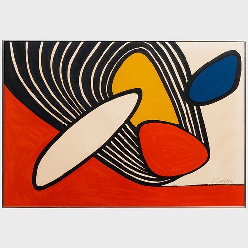 Alexander Calder (1898-1976): Composition with Disks and Black Spiral