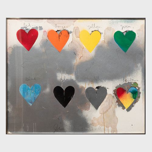 Jim Dine (b. 1935): 8 Hearts
