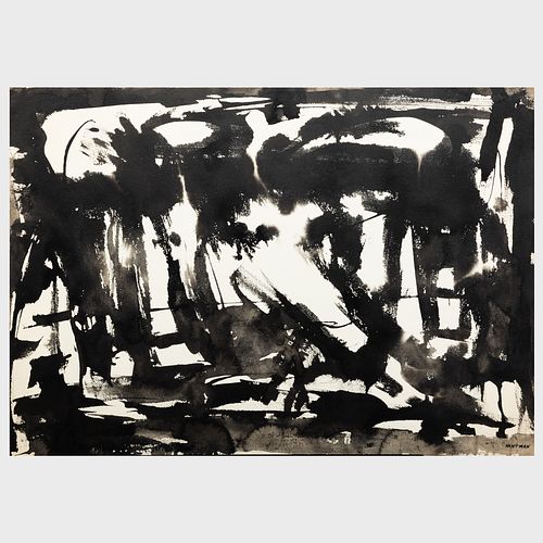 Murray Hantman (1904-1999): Sumi Ink; and Untitled
