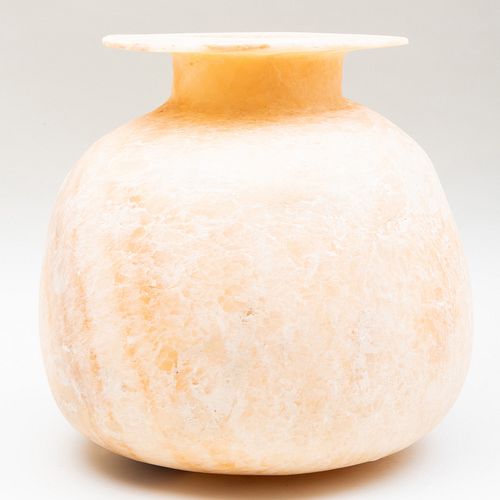 Carved Alabaster Jar