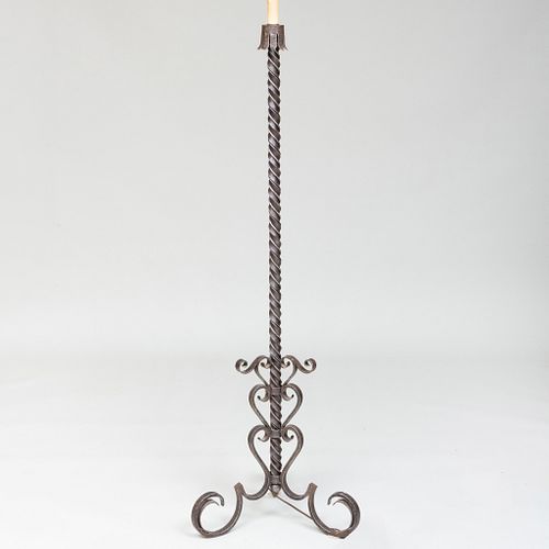 Baroque Style Wrought Iron Standing Lamp