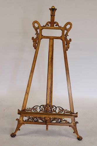 Antique Carved And Gilt Decorated Artists Easel.