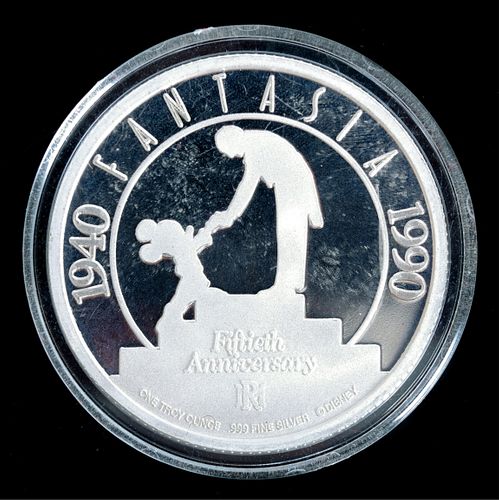Walt Disney 1940-1990 Fantasia Silver Coin