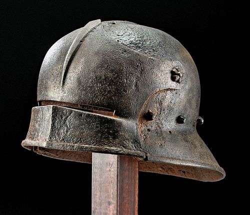 19th C. Northern Italian Steel Sallet Helmet