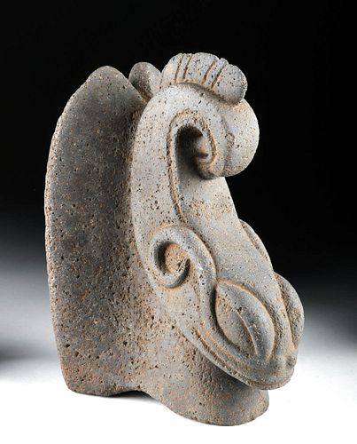 Superb Maya Basalt Figure Chac Uayab Xoc (Fish God)
