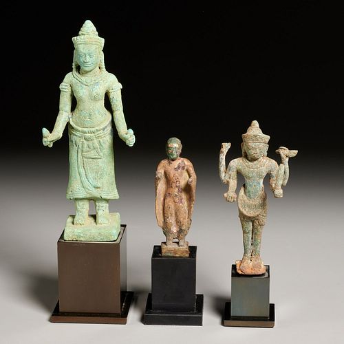 (3) Southeast Asian Khmer (style) bronze figures
