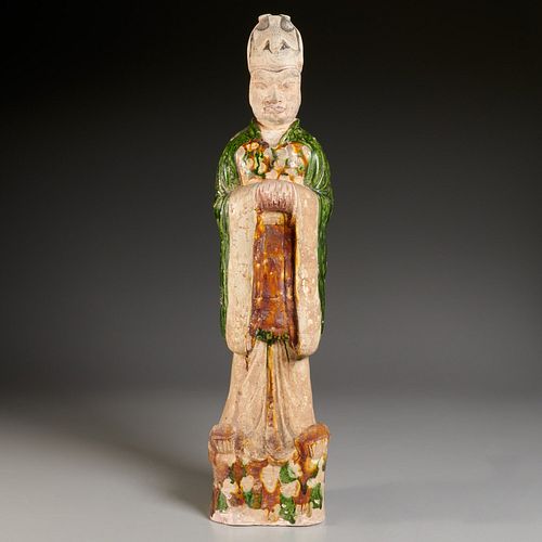 Chinese pottery figure of a standing official