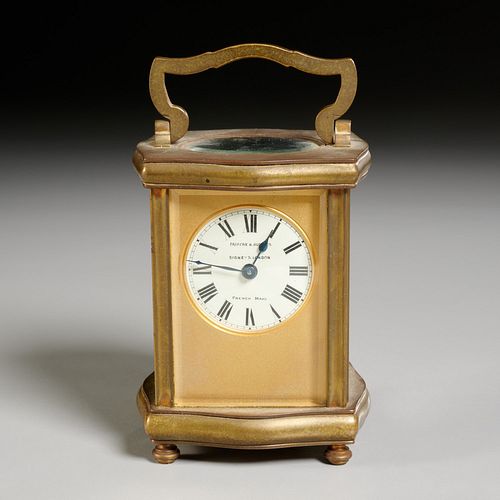 Fairfax & Roberts, small brass carriage clock