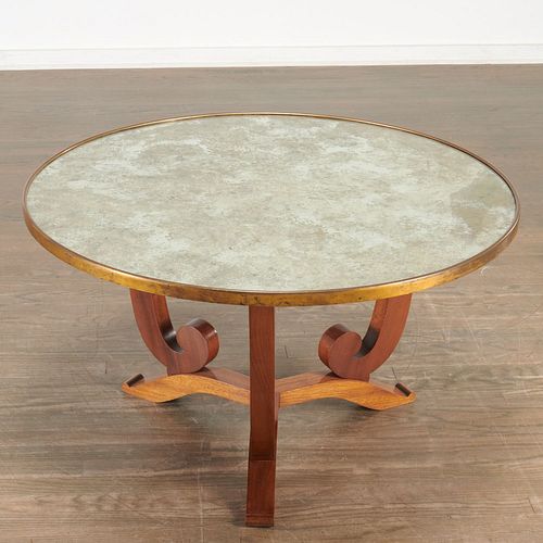 Jules Leleu (attrib), mahogany cocktail table