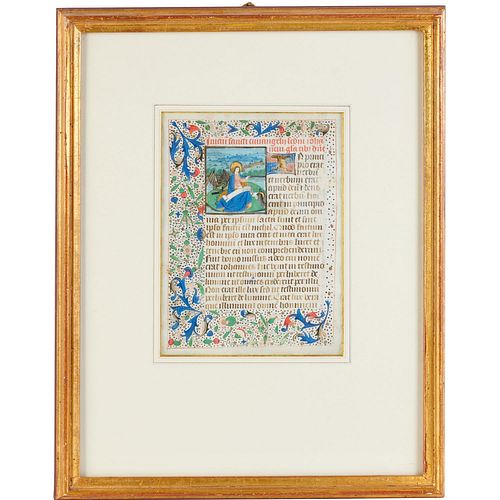 Illuminated manuscript leaf