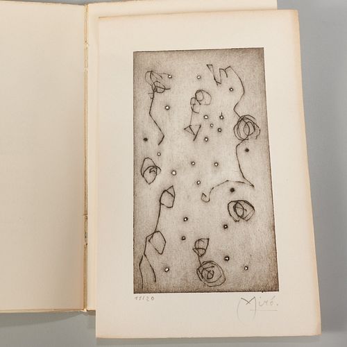 [Joan Miro] Chemin Faisant, signed etching
