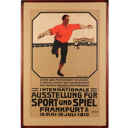 Andreas Laber, color lithograph poster, 1910
