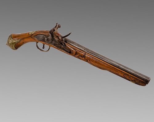 19th century Turkish Ottoman Flintlock Pistol. 