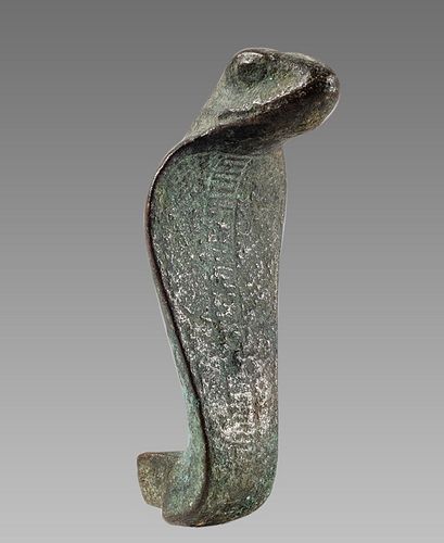 Ancient EGYPTIAN Bronze Uraeus Late Period. 664-332 BCE. 