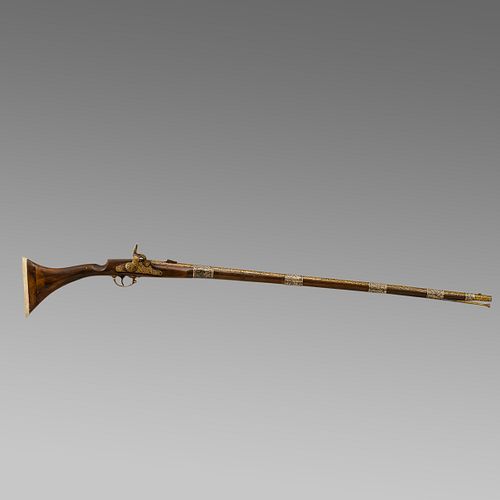 18th-19th century Turkish Ottoman Flintlock Rifle. 
