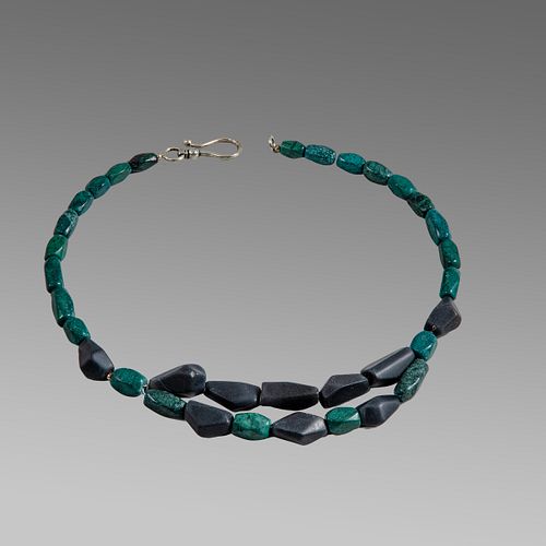 Roman Style malachite stone beads Necklace.